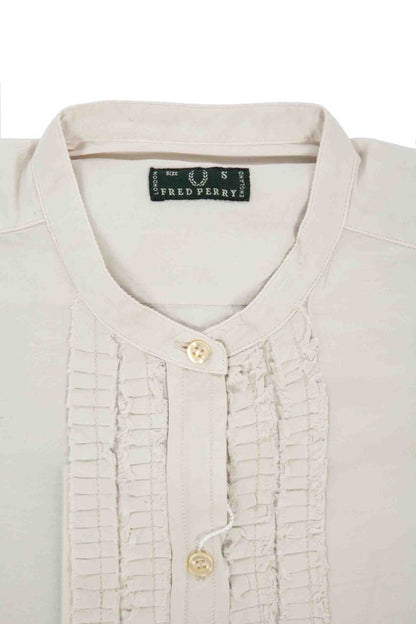 Fred Perry Camicia Maniche Lunghe Donna Beige"" - mem39