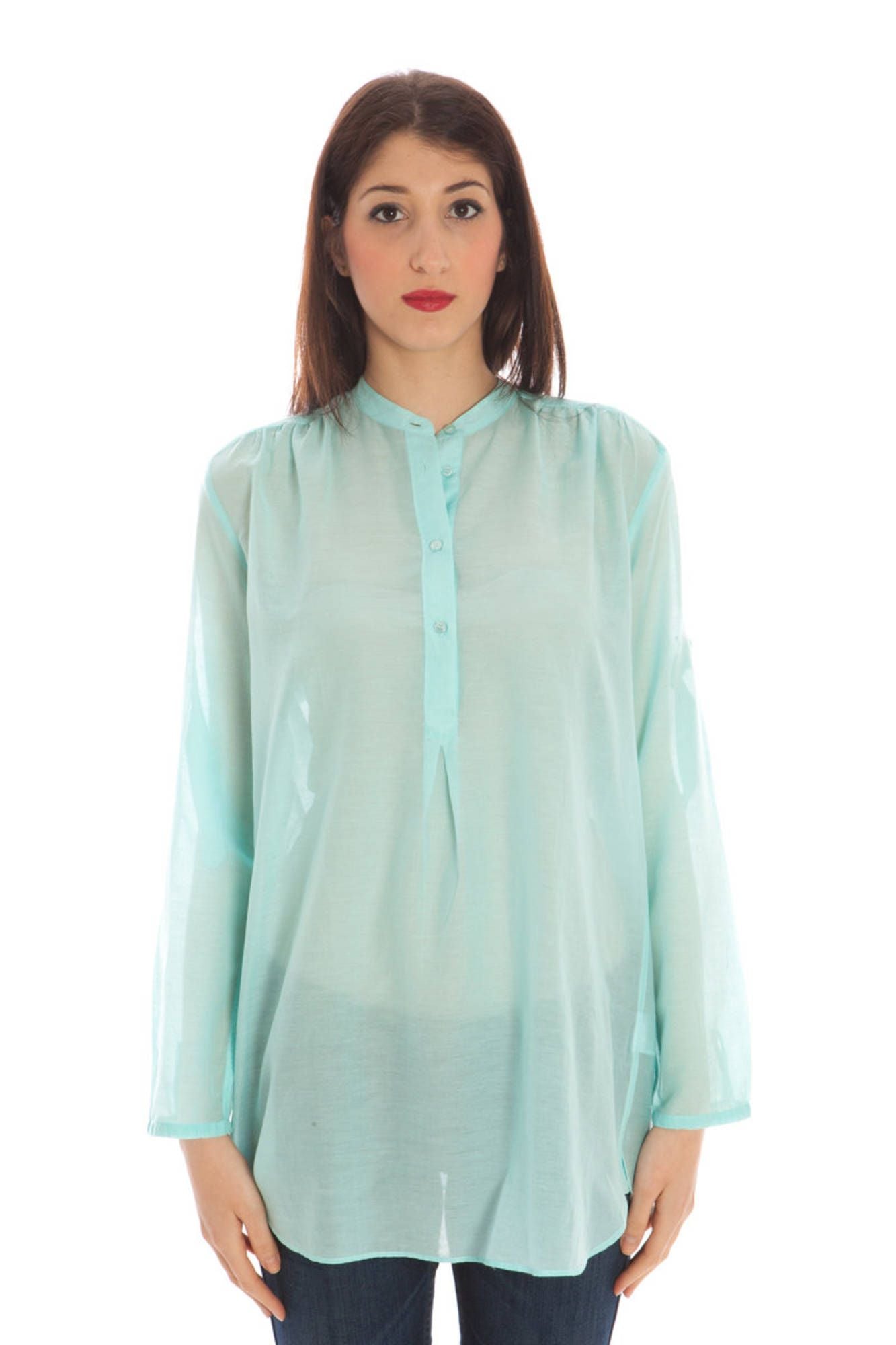 Gant Camicia Maniche Lunghe Donna Azzurro"" - mem39