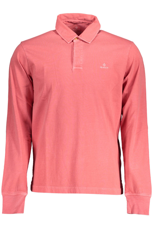 Gant Polo Maniche Lunghe Uomo Rosso - mem39