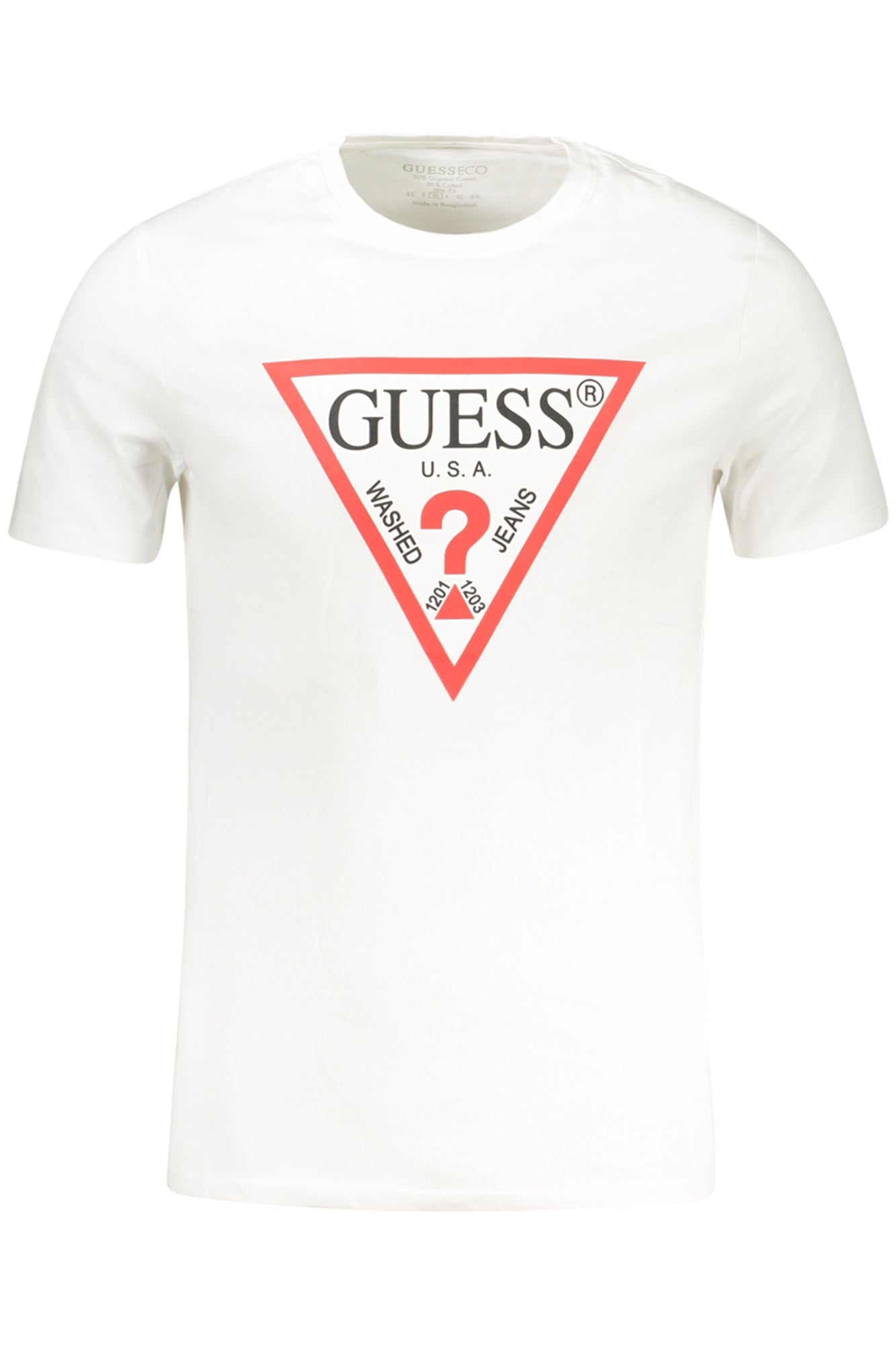 Guess Jeans T-Shirt Maniche Corte Uomo Bianco - mem39