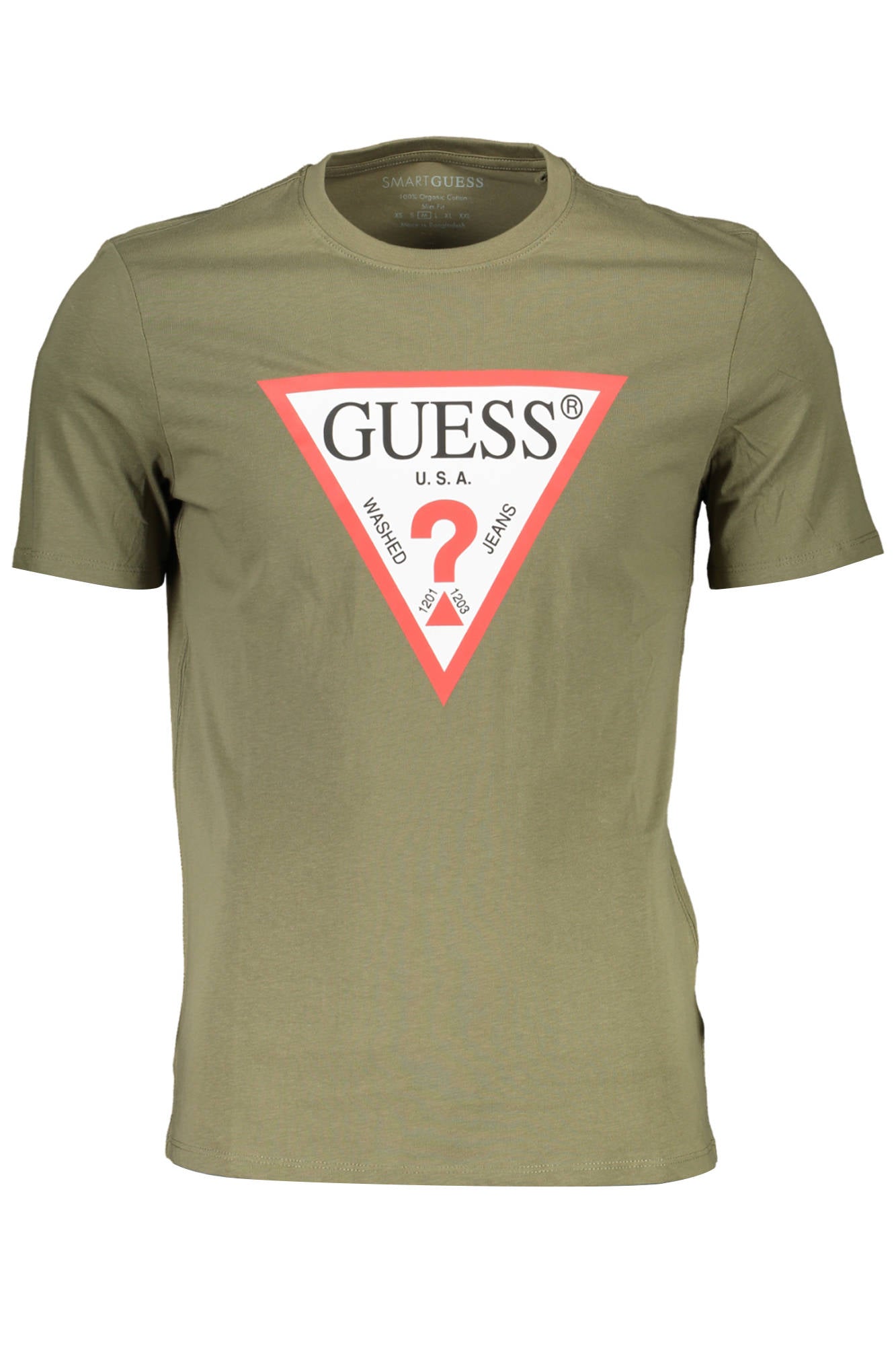 Guess Jeans T-Shirt Maniche Corte Uomo Verde - mem39