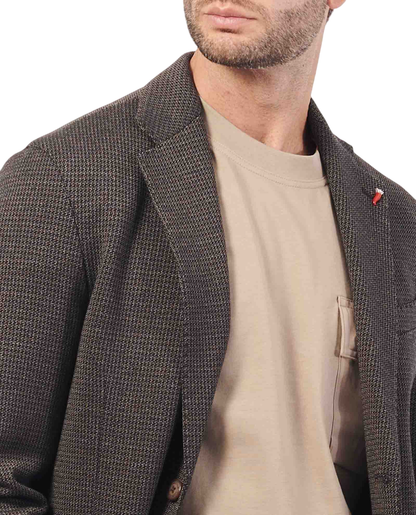 Mulish giacca monopetto con motivo Pied de poule beige