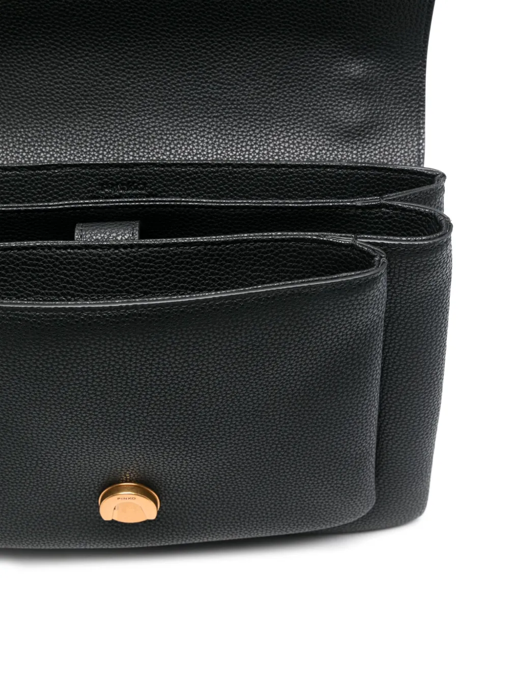 Pinko borsa Love Bag One Soft Big in pelle martellata nero oro