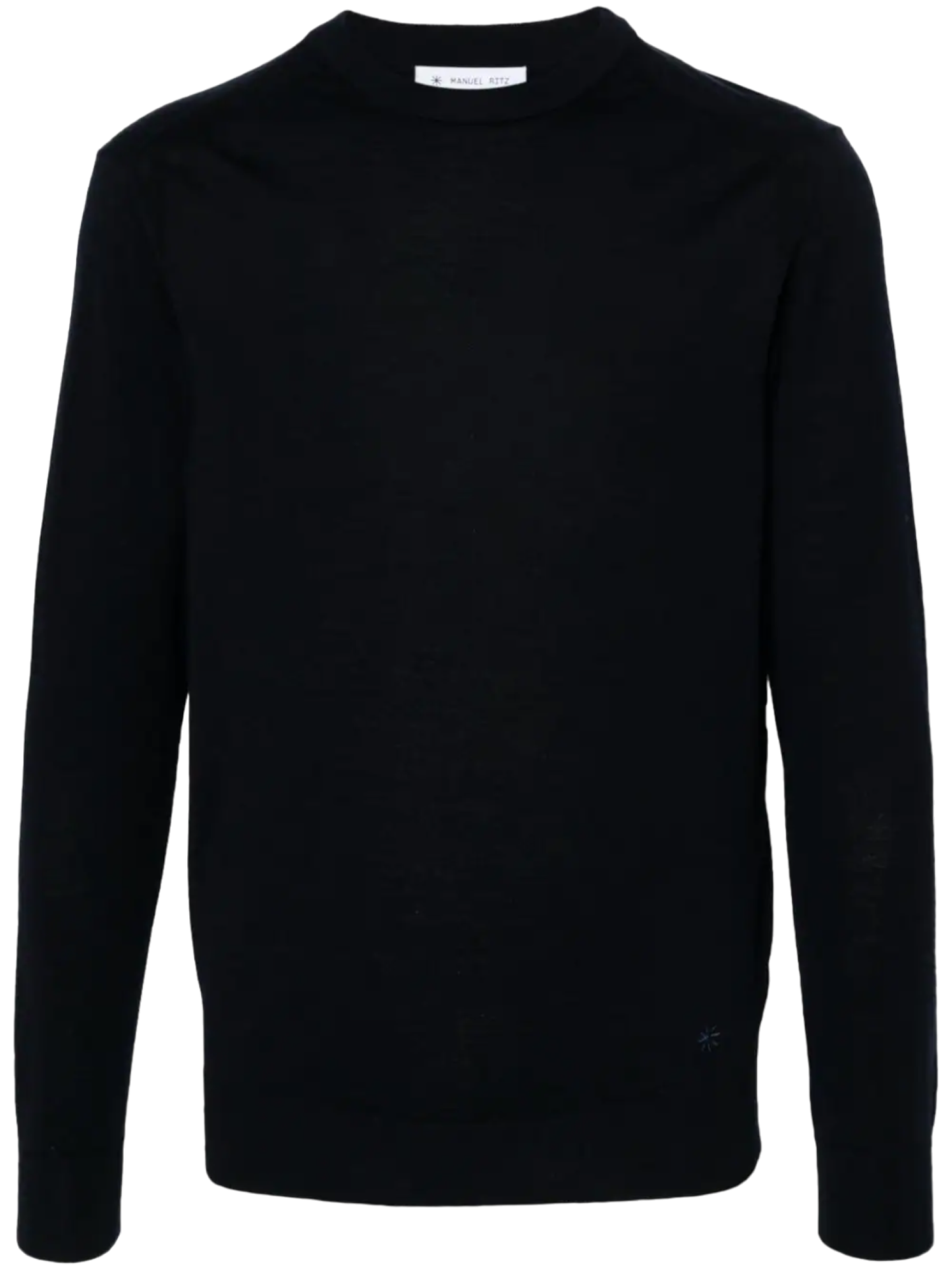 Manuel Ritz maglia girocollo in lana vergine nero