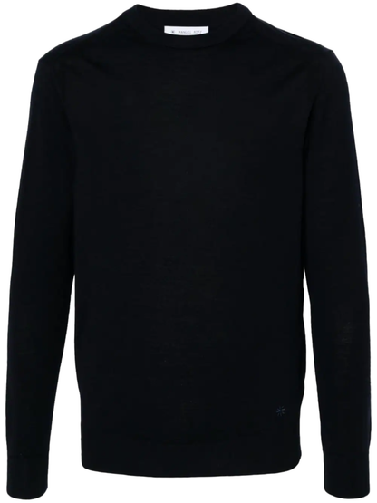 Manuel Ritz maglia girocollo in lana vergine nero