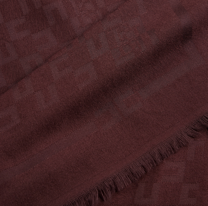 Elisabetta Franchi sciarpa in fantasia logata borgogna