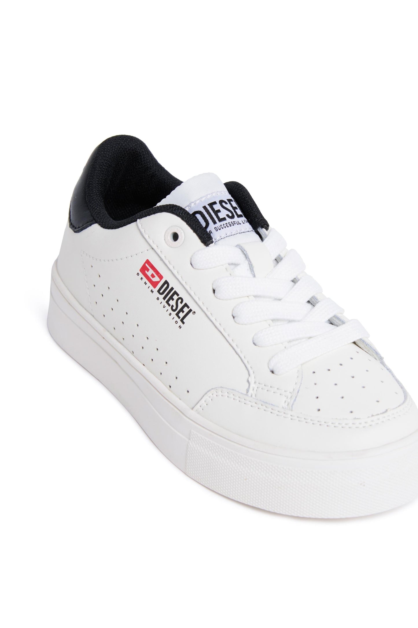 Diesel sneakers in pelle con logo iconico bianco