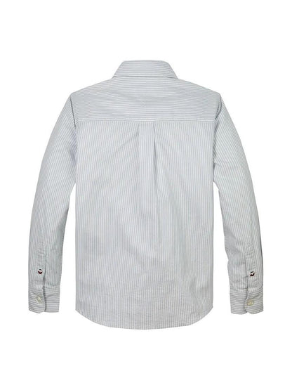 Tommy Hilfiger camicia a righe Ithaca bianco celeste
