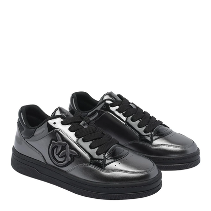 Pinko sneakers Mandy in pelle laminata nero