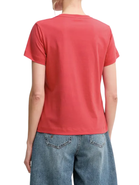 Pinko T-shirt manica corta Nambrone con logo gioiello rosso