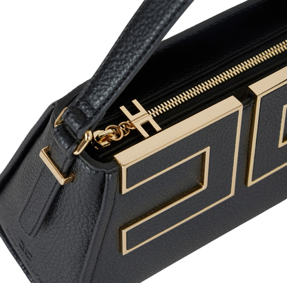 Elisabetta Franchi borsa in ecopelle con logo nero