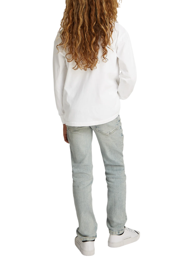 Calvin Klein Jeans T-shirt manica lunga taglio relaxed bianco