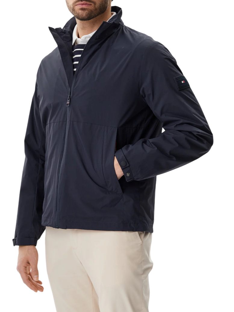 Tommy Hilfiger giubbino leggero antivento in nylon blu