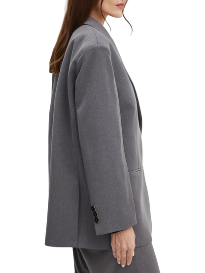 Simona Corsellini giacca monopetto over grigio