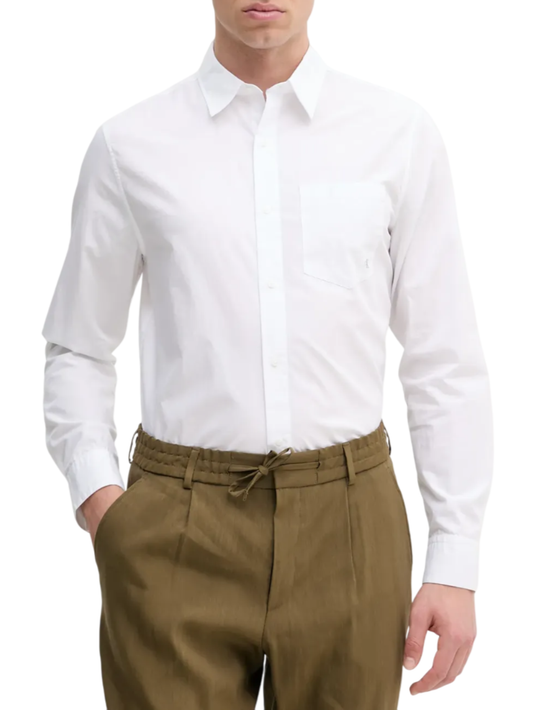 Calvin Klein Jeans camicia manica lunga in cotone bianco