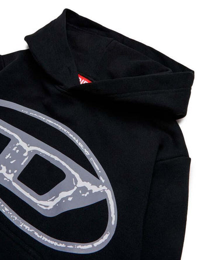 Diesel felpa con cappuccio Sbonniehood nero