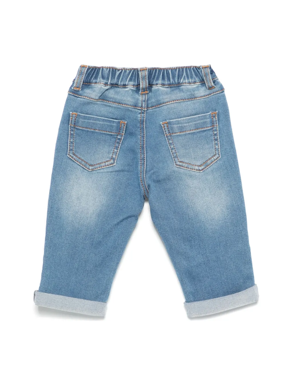 Moschino jeans neonato con patch orsetto lavaggio blu