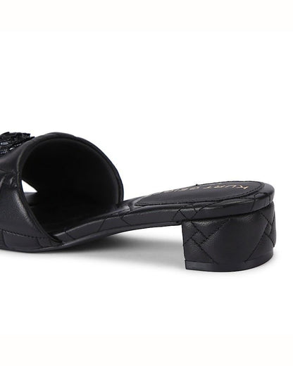 Kurt Geiger ciabatte in pelle trapuntata Kensington nero