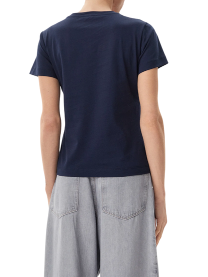 Pinko T-shirt manica corta Nambrone con logo gioiello blu