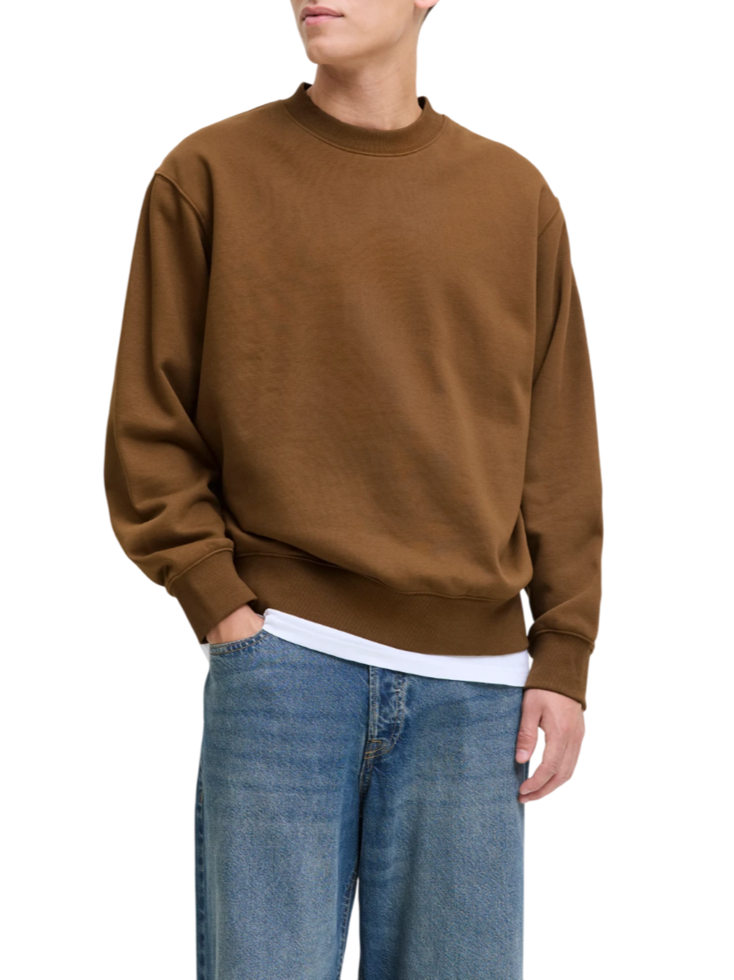 Jack&Jones felpa uomo Jjeurban marrone