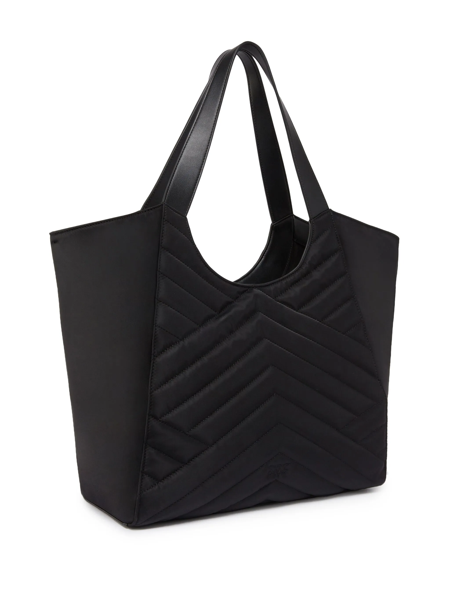 Pinko borsa Tote bag trapuntata in nylon riciclato nero