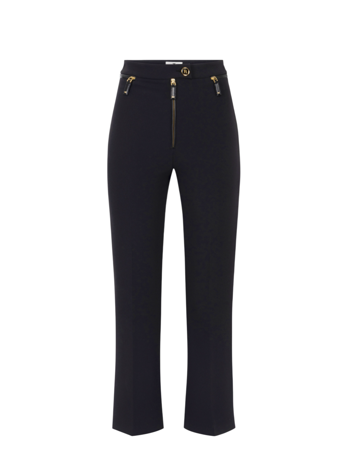 Elisabetta Franchi pantaloni slim in crepe nero