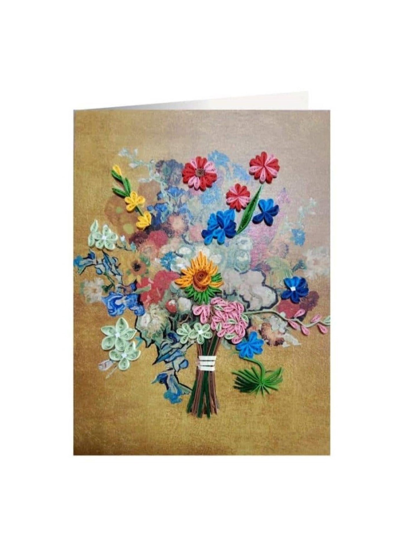 Origamo biglietto di auguri handmade bouquet