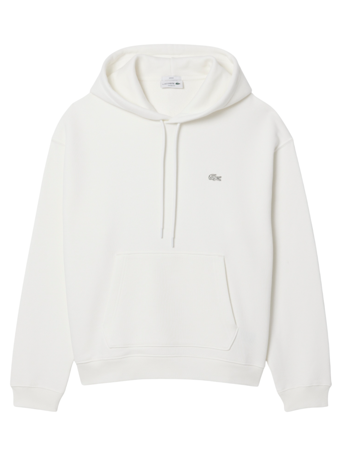 Lacoste felpa con cappuccio in cotone bianco