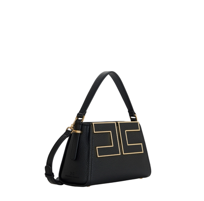 Elisabetta Franchi borsa in ecopelle con logo nero