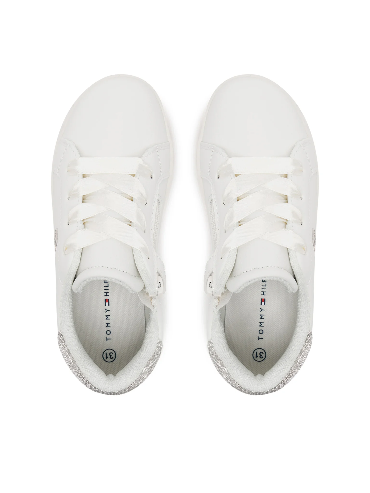 Tommy Hilfiger sneakers in ecopelle con dettagli glitter bianco