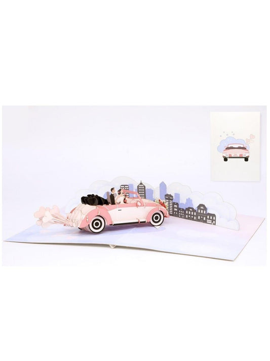 Origamo biglietto di auguri pop up per matrimonio con sposi