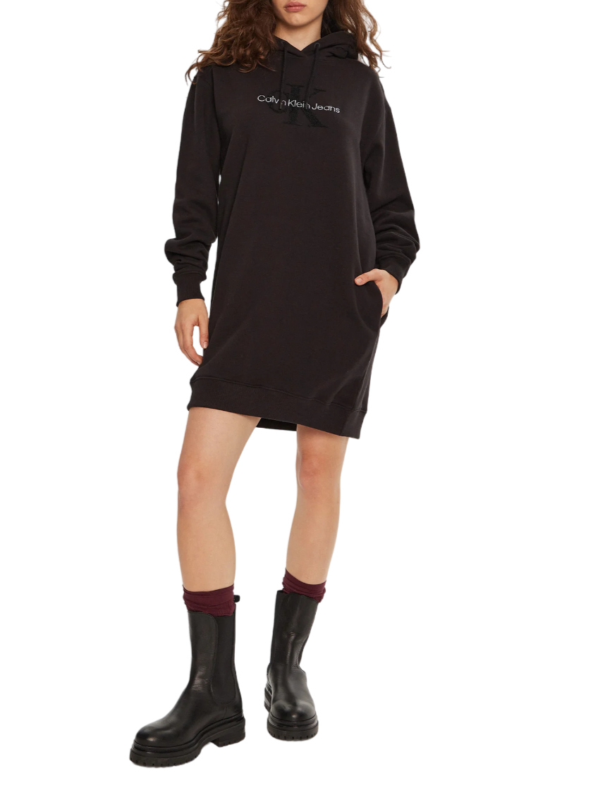 John Richmond abito in felpa con cappuccio nero