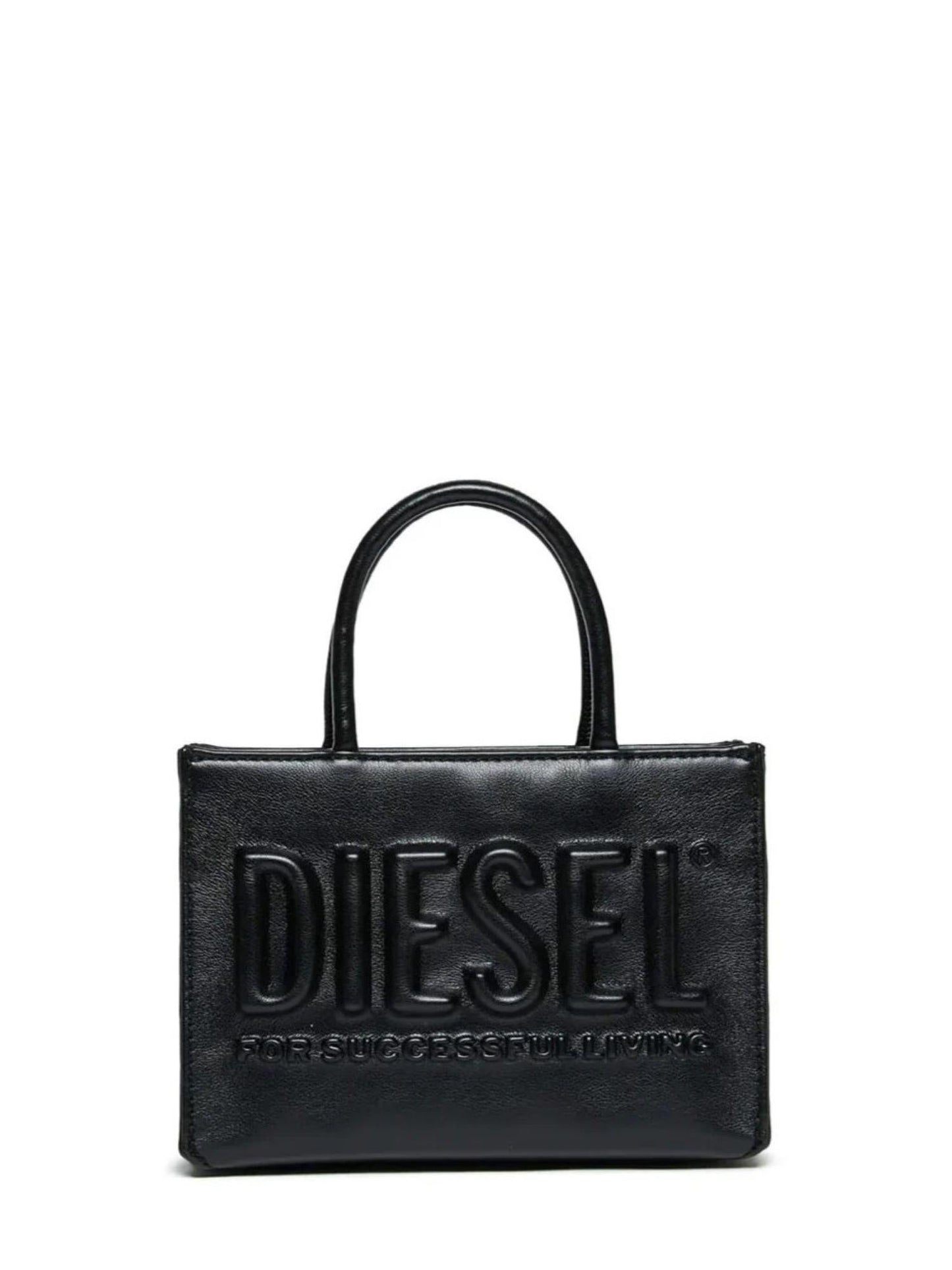 Diesel borsa in ecopelle con logo nero