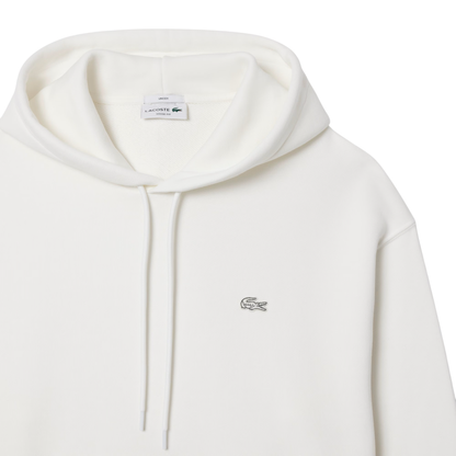 Lacoste felpa con cappuccio in cotone bianco