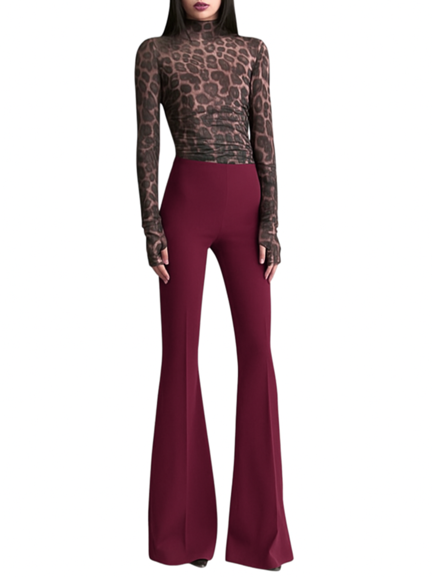 Aniye By pantaloni a zampa Sienna bordeaux