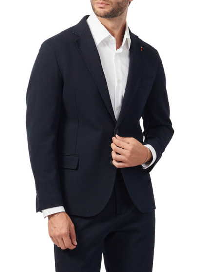 Mulish completo giacca monopetto e pantaloni con motivo puntinato nero