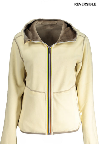 K-Way Felpa Con Zip Donna Beige"" - mem39