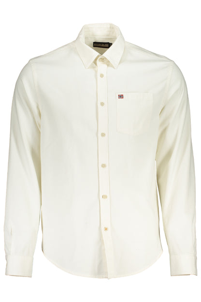 Napapijri Camicia Maniche Lunghe Uomo Bianco - mem39