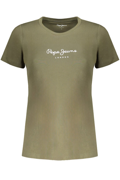 Pepe Jeans T-Shirt Maniche Corte Donna Verde"" - mem39