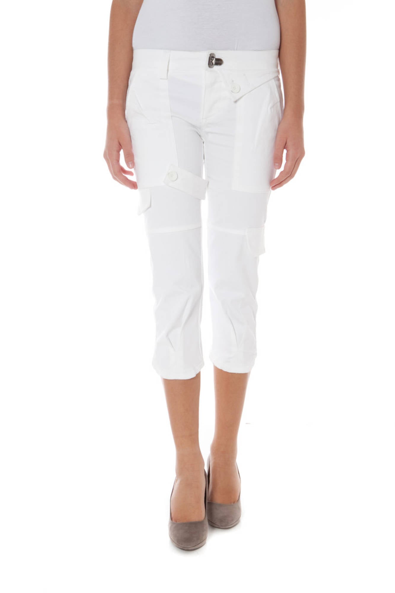 Phard Pantalone Pinocchietto Donna Bianco - mem39