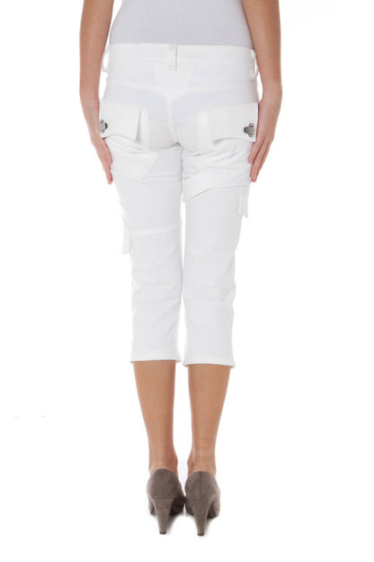 Phard Pantalone Pinocchietto Donna Bianco - mem39